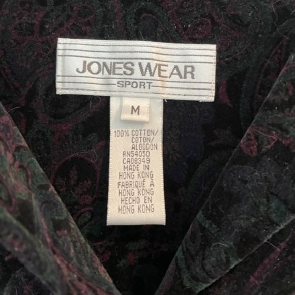 Vinytsge Jones Wear Velour Jacket and Skirt Set with Paisley Pattern - Picture 6 of 8